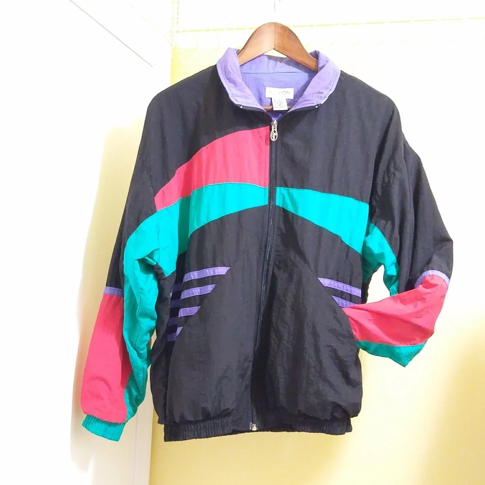 Vintage Nylon Color-Block Windbreaker - Sz Medium - Picture 4 of 5